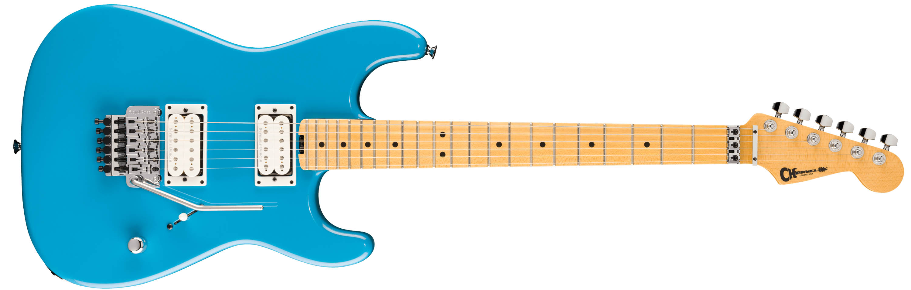 Charvel's Neo-Classic Series offers the San Dimas Style 1 with and without a Floyd Rose, with finishes including Robin's Egg Blue, Ivory Blitz, Gloss Black, Velvet Midnight and Racing Red