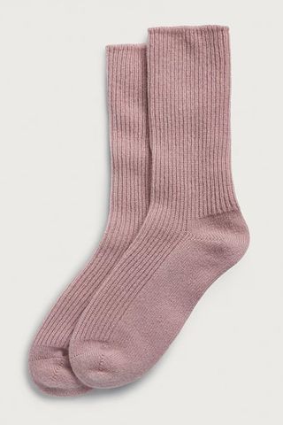 pink cashmere socks