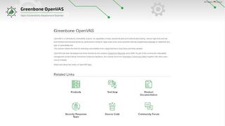 Website screenshot for OpenVAS