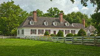 A colonial house where visitors to Colonial Williamsburg can stay