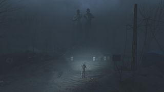 The main character from Cronos The New Dawn standing atop the stairs leading into the subway