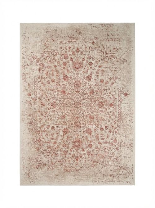 Antigua Floral Medallion Rug in Red