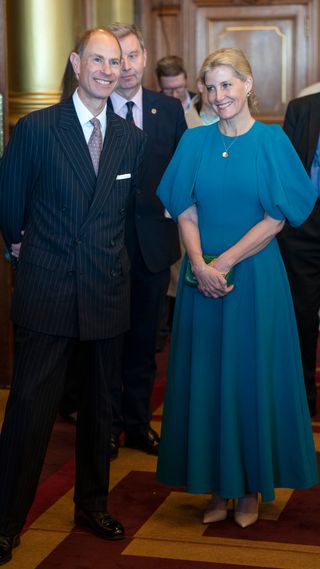 Prince Edward, Duke of Edinburgh and Sophie, Duchess of Edinburgh meet members of the Ukrainian community at the City Chambers in Edinburgh