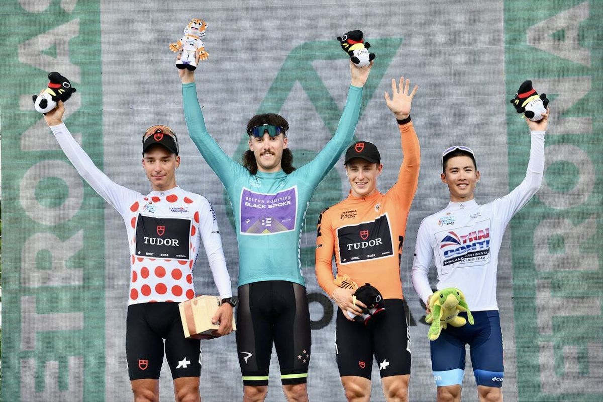 Jersey wearers after stage 4 of the Tour de Langkawi