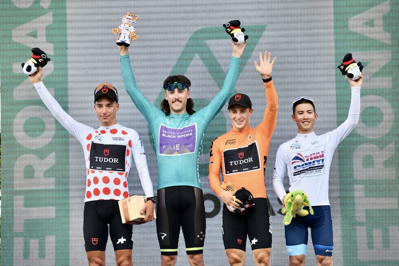 Jersey wearers after stage 4 of the Tour de Langkawi