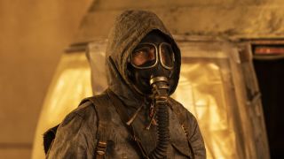 Will in a gas mask on fear the walking dead Season 7 premiere
