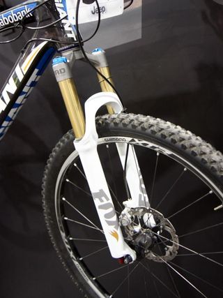 Fox Racing Shox displayed its new Float Ti prototype fork - built using a cast one-piece titanium crown and steerer.