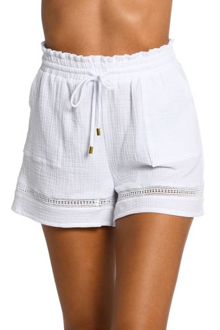 La Blanca Beach Cotton Cover-Up Shorts
