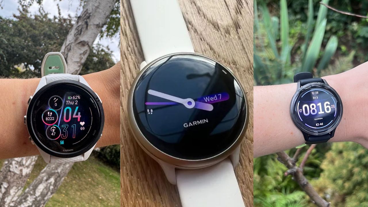 Grace Walsh wearing the best Garmin watch on wrist, including the Forerunner 265, Vivoactive 6, and Venu 4