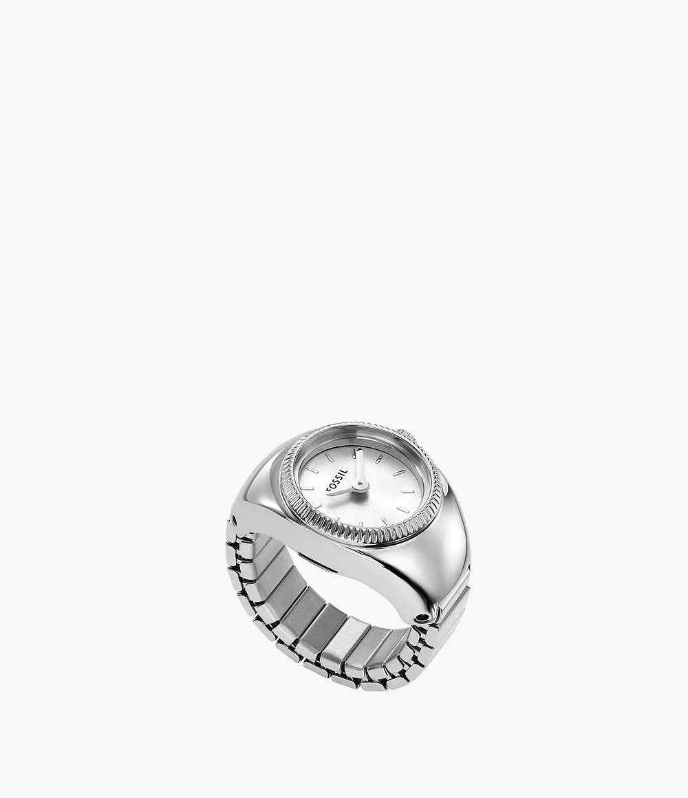 fossil, Watch Ring Two-Hand Stainless Steel