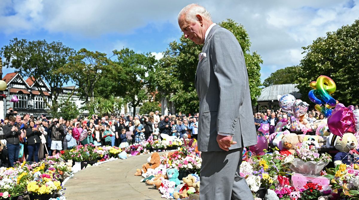 King Charles visits memorial for three girls killed at British Taylor Swift dance class