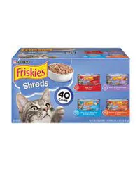 Friskies Shreds Variety Pack Canned Cat Food| Was $31.60, &nbsp;now $26.99 at Chewy