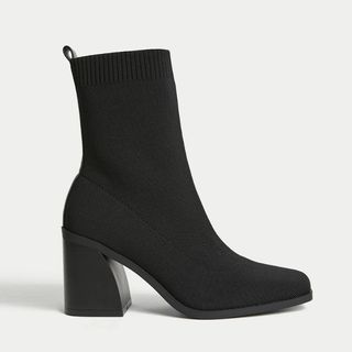 sock boots in black