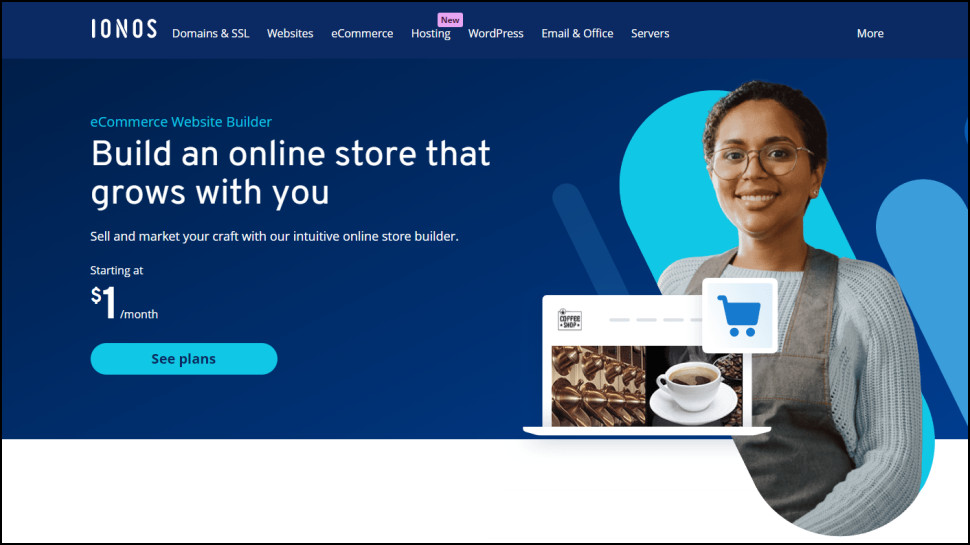 IONOS web store homepage screenshot