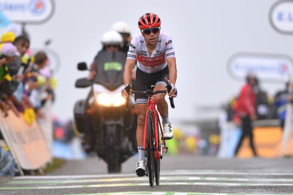 Richie Porte (Trek-Segafredo) crosses the line