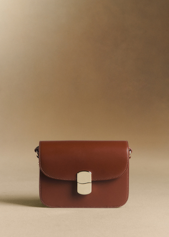 Milo Mini Classic Bag - Glossy Chocolate - Bovine Leather - S&amp;eacute;zane