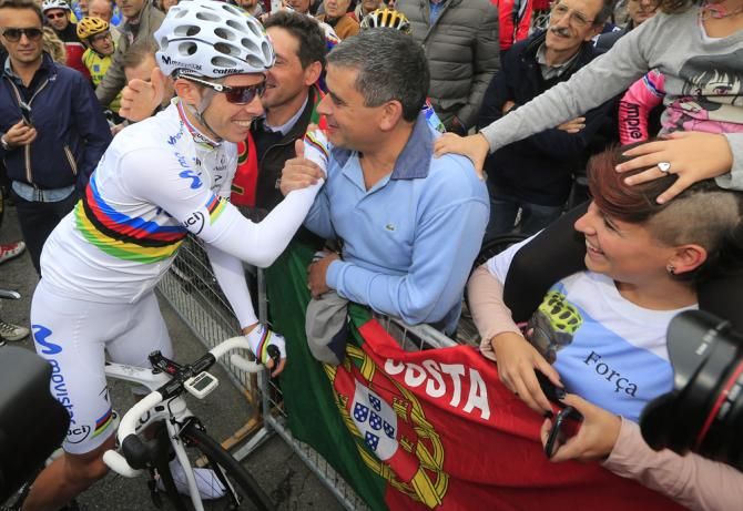 Rui Costa (Movistar) with his loyal fans