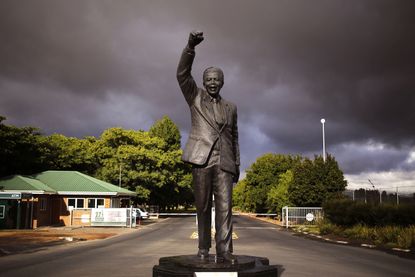 A Nelson Mandela statue outside Drakenstein.