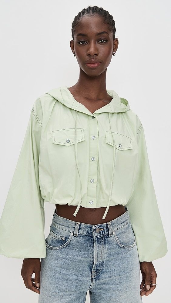 Sea Sullivan Sportswear Hooded Bubble Blouse
