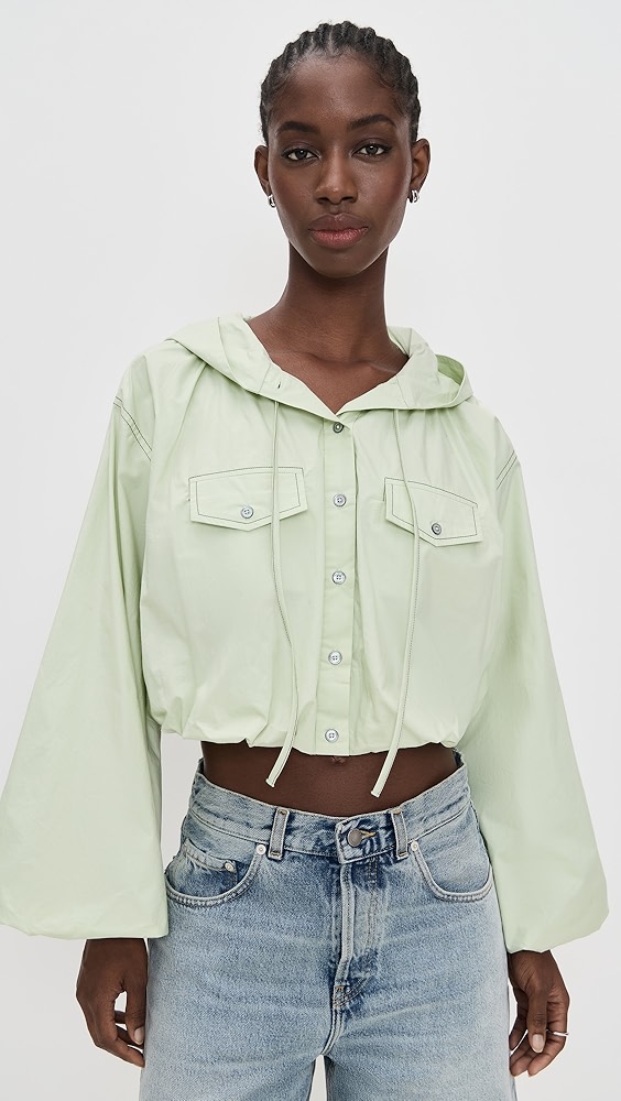 Sea Sullivan Sportswear Hooded Bubble Blouse