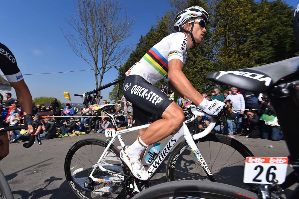 Michal Kwiatkowski on the Mur de Huy.