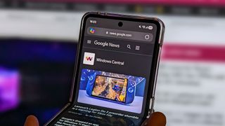 Windows Central as a source for Google News as seen on a smartphone screen