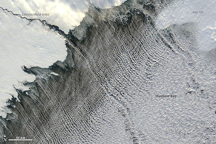 Cloud streets over Hudson Bay