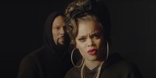 Common and Andra Day in the "Stand For Something" music video