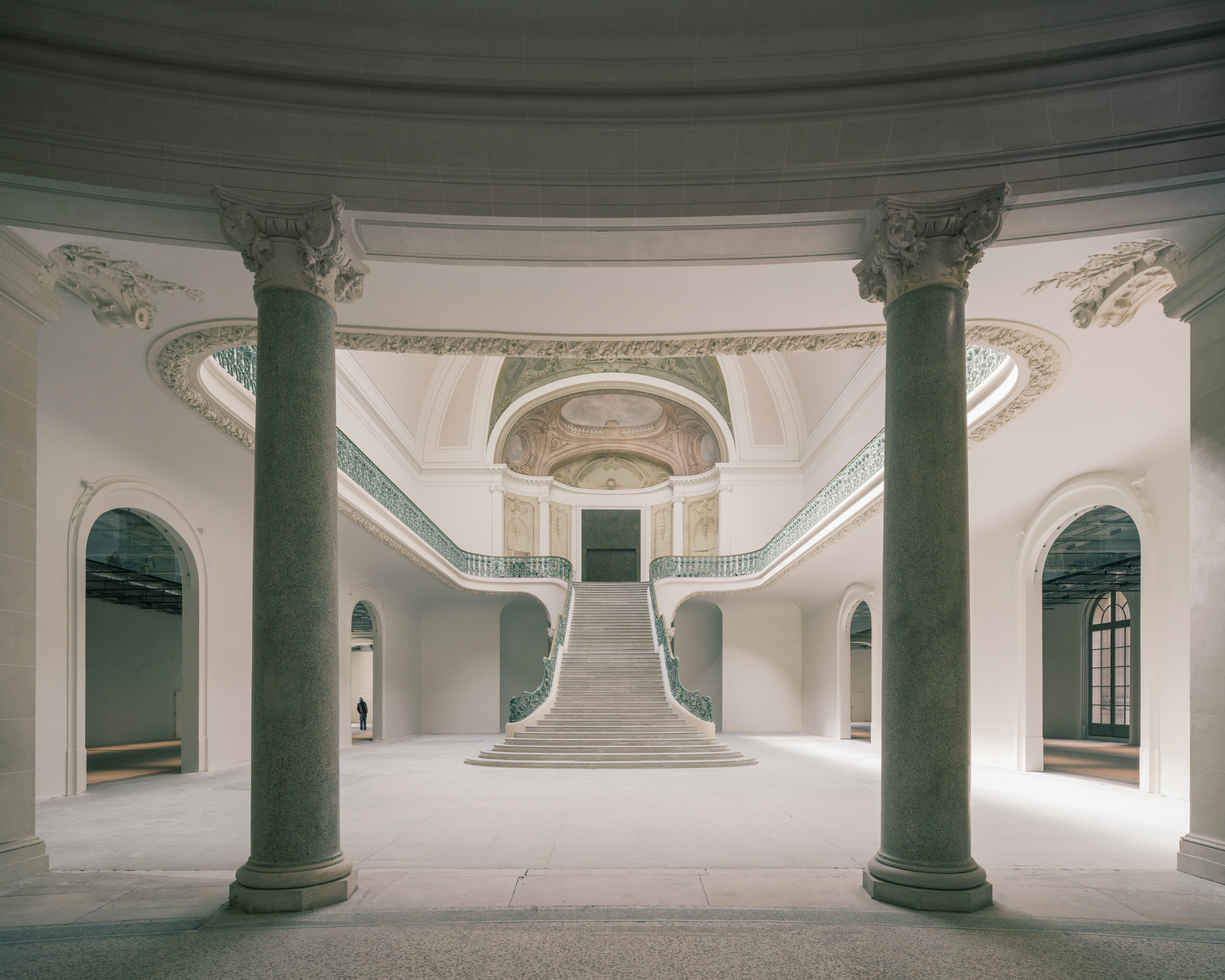 Grand Palais reopened with green framing and gorgeous stucco interiors renovated by chatillon architectes
