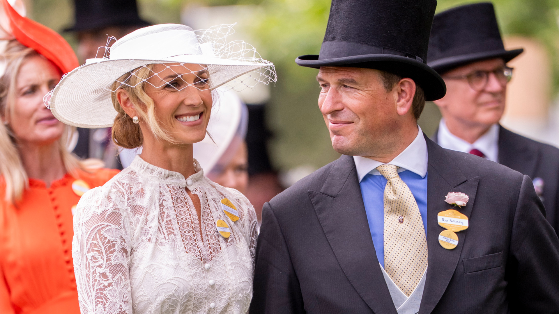 Harriet Sperling wears a bridal white lace dress from a Princess Kate-approved label for Day 5 of Royal Ascot 2026 at Ascot Racecourse on June 20, 2026