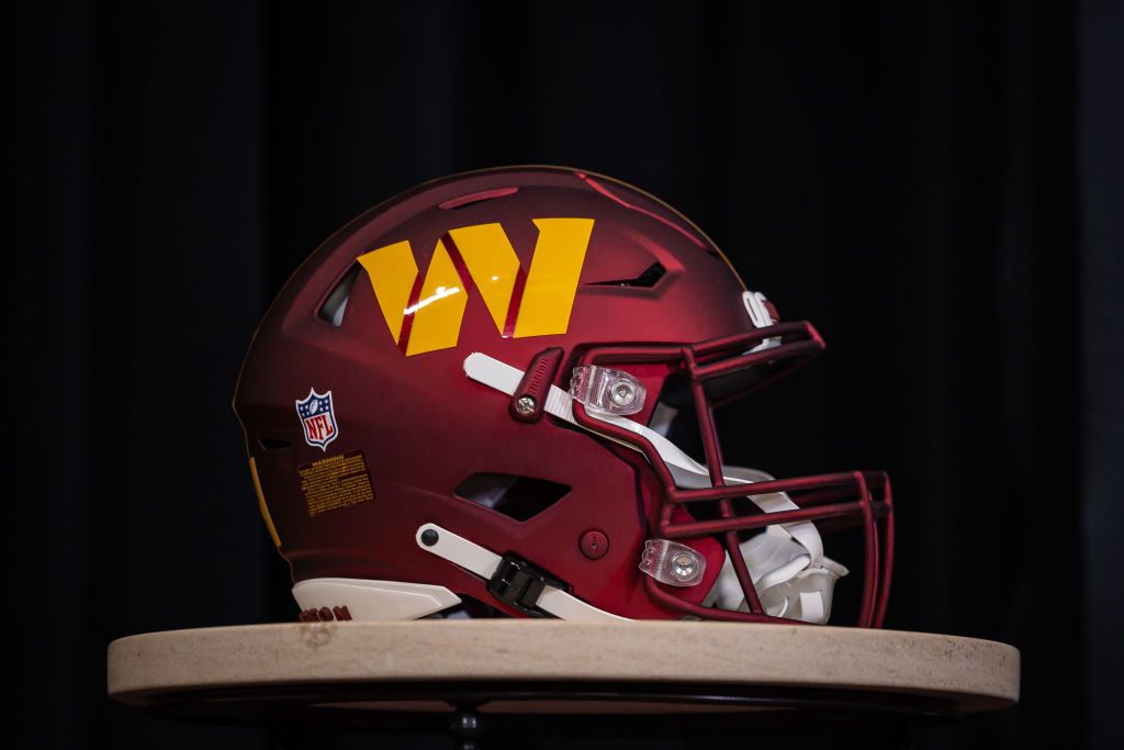 Washington Commanders helmet.