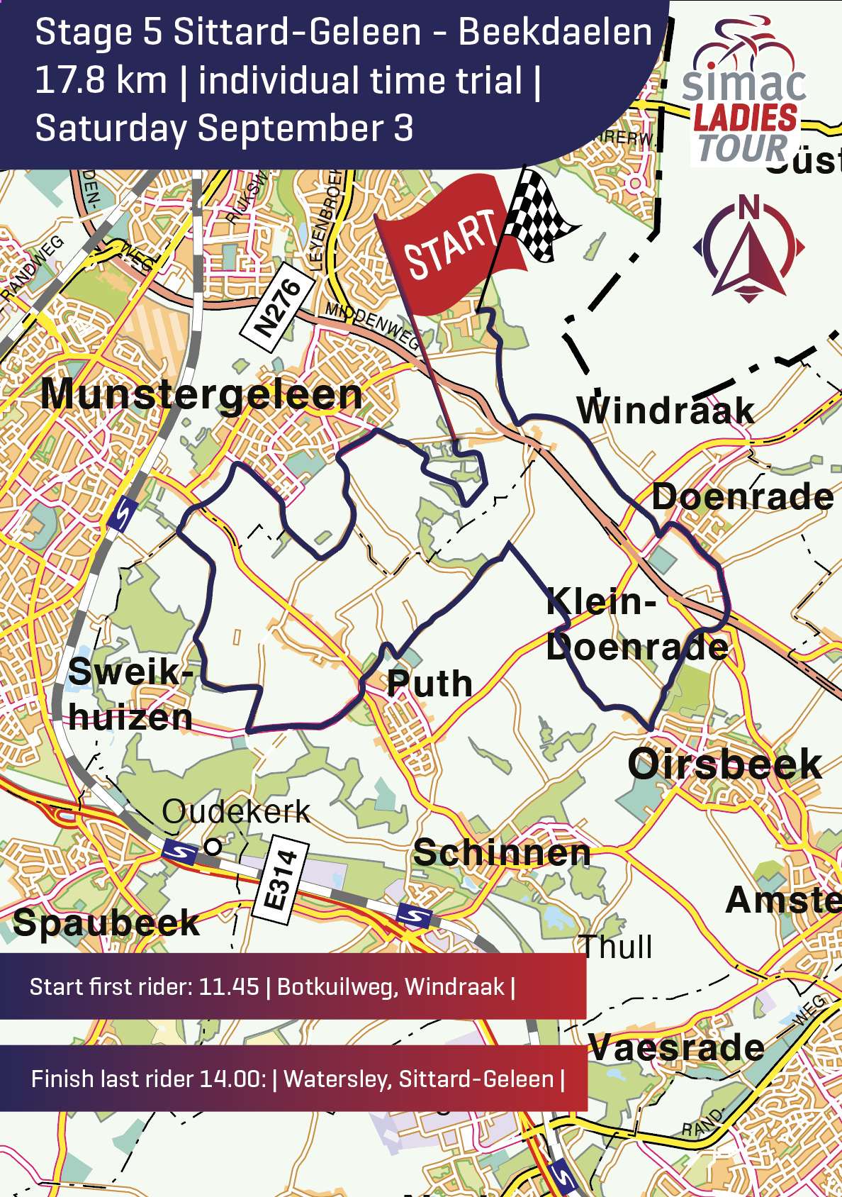 Simac Ladies Tour 2022 - Maps