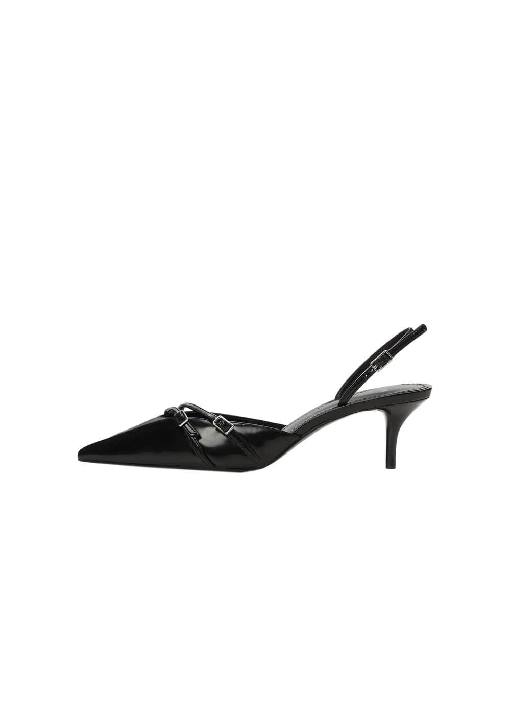 Slingback heeled shoes with buckle - Women