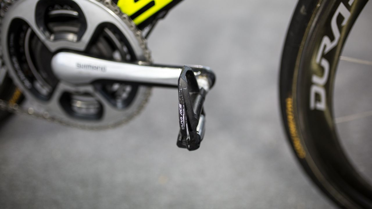 Howson's pedals have seen better days
