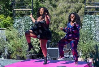 Lizzo and choreographer Tanisha Scott in 'Lizzo's Watch Out for the Big Grrrls'