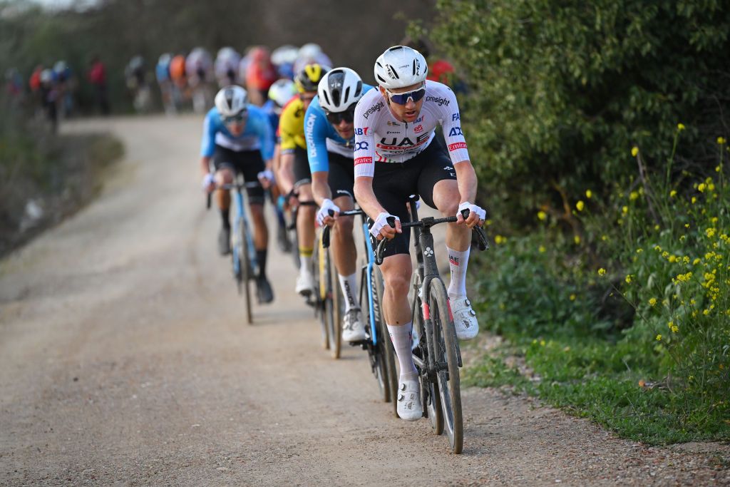 UBEDA SPAIN FEBRUARY 12 Tim Wellens of Belgium and UAE Team Emirates competes during the 3rd Clasica Jaen Paraiso Interior 2024 a 1583km one day race from Baeza to Ubeda on February 12 2024 in Ubeda Spain Photo by Tim de WaeleGetty Images