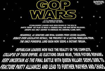 Political cartoon U.S. Entertainment GOP Star Wars