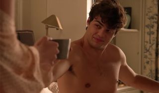 Noah Centineo shirtless in Freeform's Good Trouble