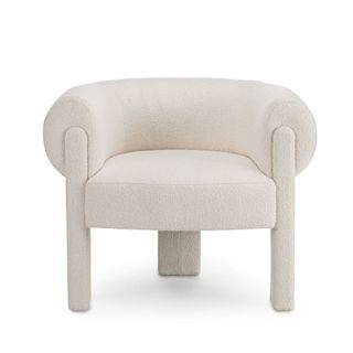 A boucle accent chair