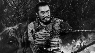 Toshiro Mifune wearing samurai armor in Throne of Blood