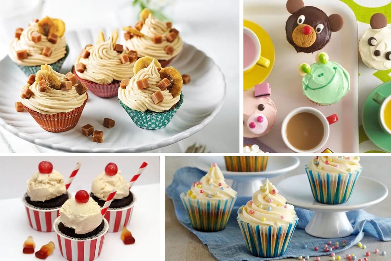 A selection of the best kid&#039;s birthday cupcakes including animal cupcakes