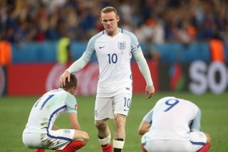 England captain Wayne Rooney would not play tournament football again following the defeat.