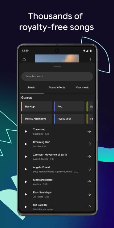 Youtube Create app interface