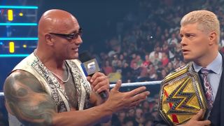 The Rock and Cody Rhodes on SmackDown