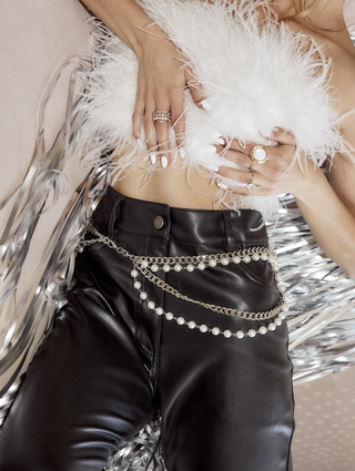 Mimi Pearl and Silver Chain Belt