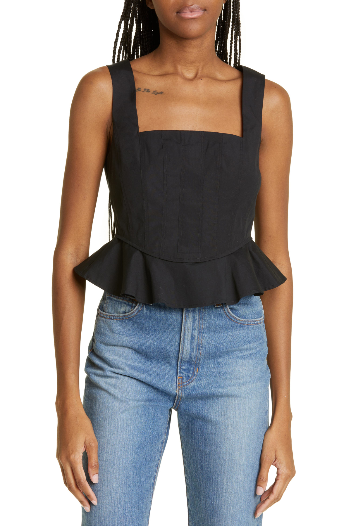 Veronica Beard Nikolette Ruffle Hem Tank