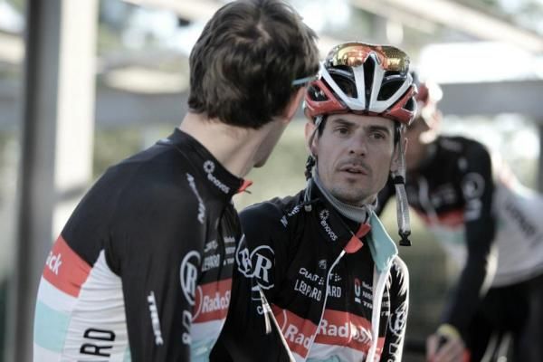 Andy Schleck and Andreas Kloden before the ride