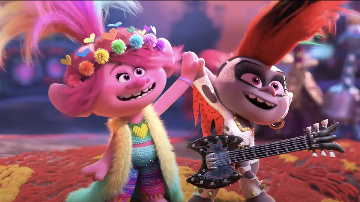 Two of the Trolls from Trolls World Tour