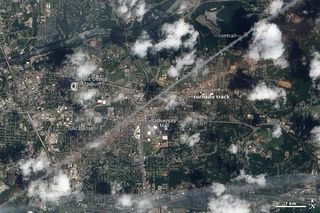 tuscaloosa tornado track satellite image