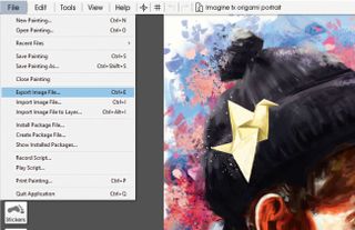 Paint expressive portrait art: Saving and exporting